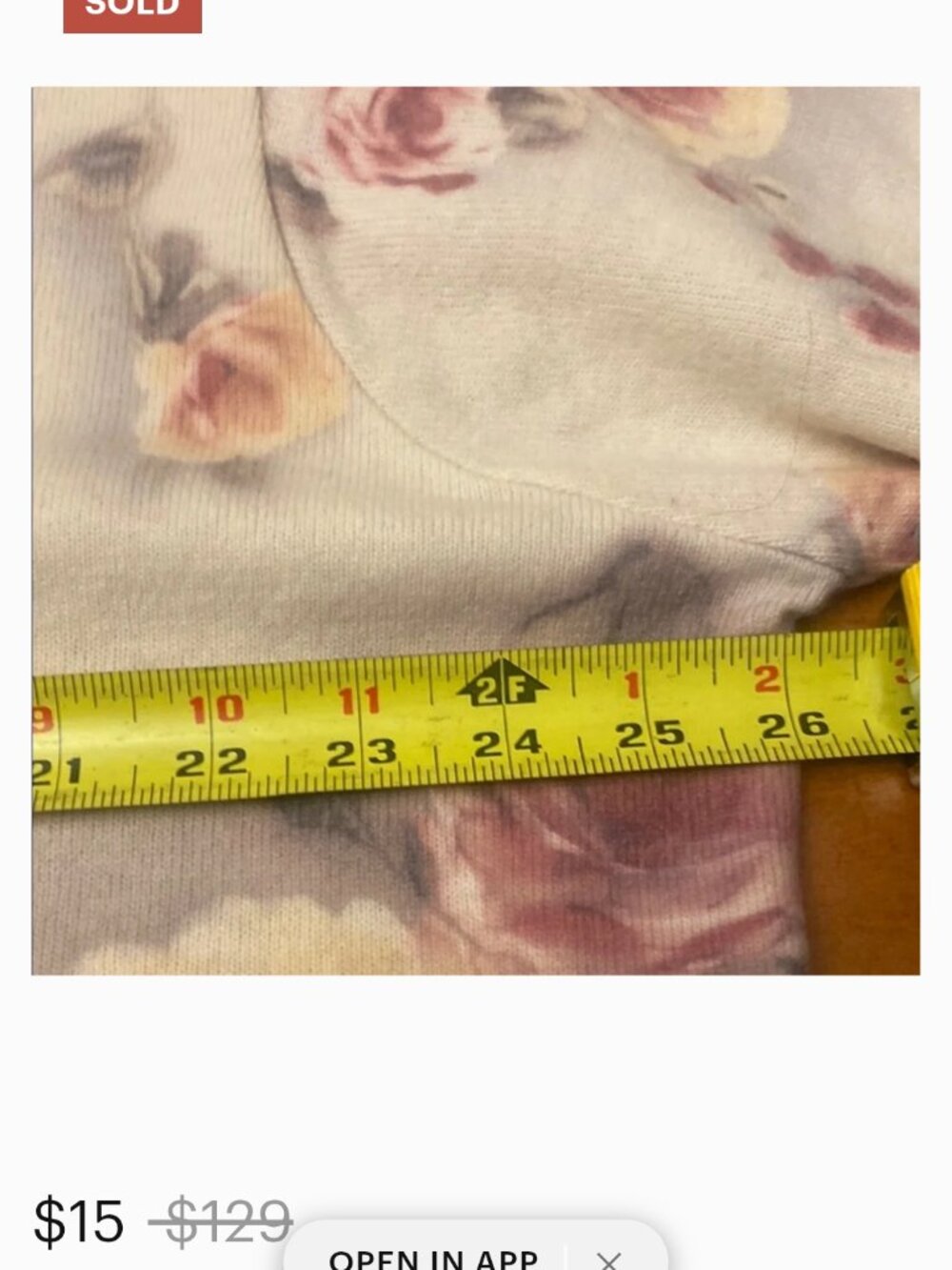 Floral Button-Up Cardigan in Cream - Picture 4 of 5